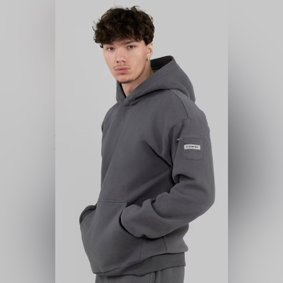 Comfrt Travel Essentials Steel Gray Hoodie - Picture 3 of 14